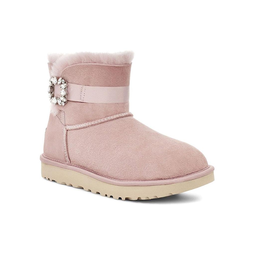 UGG Женские зимние сапоги Karlie Brooch с флисовой подкладкой, розовые 1110430-PCRY