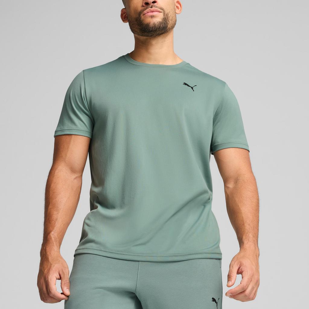 Puma Simple Comfortable Short Sleeve Moisture Wicking T-Shirt Men Tops Green 527344-30
