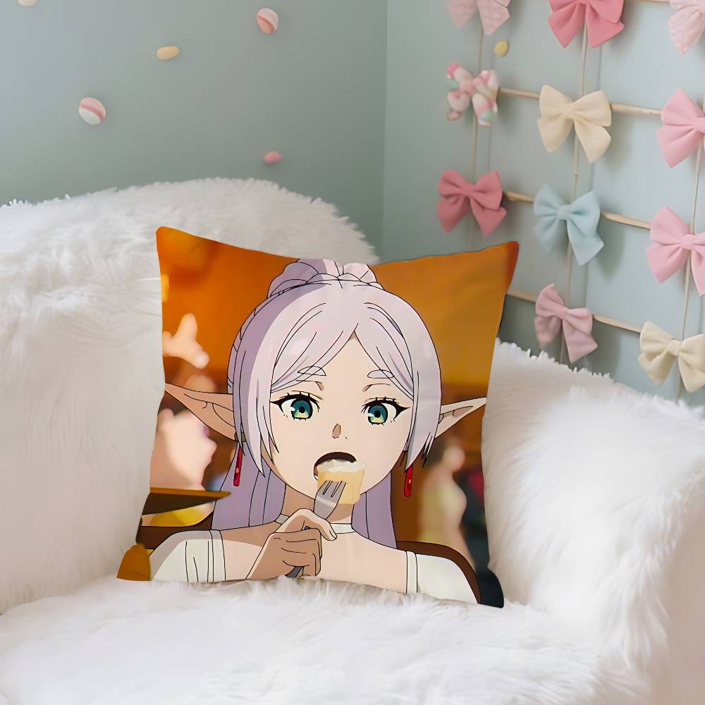 Anime FFrieren Cute Case Plush Fabric Soft Pillowcase Double Sided Print Cushion Cover Household Gifts