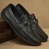 Мягкая подошва Натуральная кожа Роскошные туфли для вождения для мужчин Модные повседневные Весенне-осенние мужские туфли Металлические дизайнерские лоферы Мужские