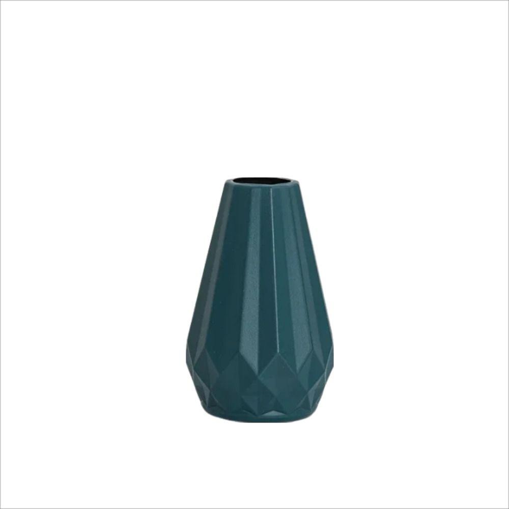Imitation Ceramic Flower Vase Diamond Shaped Flower Arrangement New Flower Pot Home Decoration