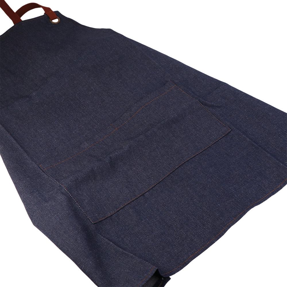Dirt-resistant Kitchen Chef Apron with Pocket Painting Apron Durable Cross Back Denim Apron  Cafe