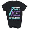 I Wear Teal Purple For Someone I Love Suicide Prevention Unisex Shirt Gift
