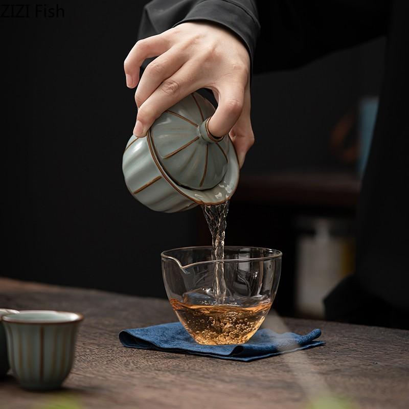 Чайный сервиз для путешествий на открытом воздухе, керамический один горшок, две чашки, набор быстрой чашки, портативный китайский чайный сервиз, галстук Пуэр, чайный сервиз Гуаньинь, подарок другу