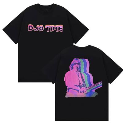 Певец Djo Time Tour Альбом 2025 Мерч Футболки Мужская Хип-Хоп Мода Футболка с Коротким Рукавом Ретро Оверсайз Хлопковые Футболки Уличная Одежда