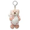 Niki Love Bear Heart Pajamas Kids Keychain, 10cm,