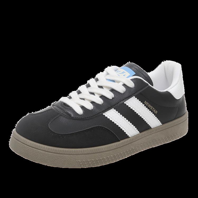 Кроссовки в стиле ретро, немецкие, женские, осень 2024, новые универсальные, на плоской подошве, со шнуровкой, повседневные, маленькие белые туфли