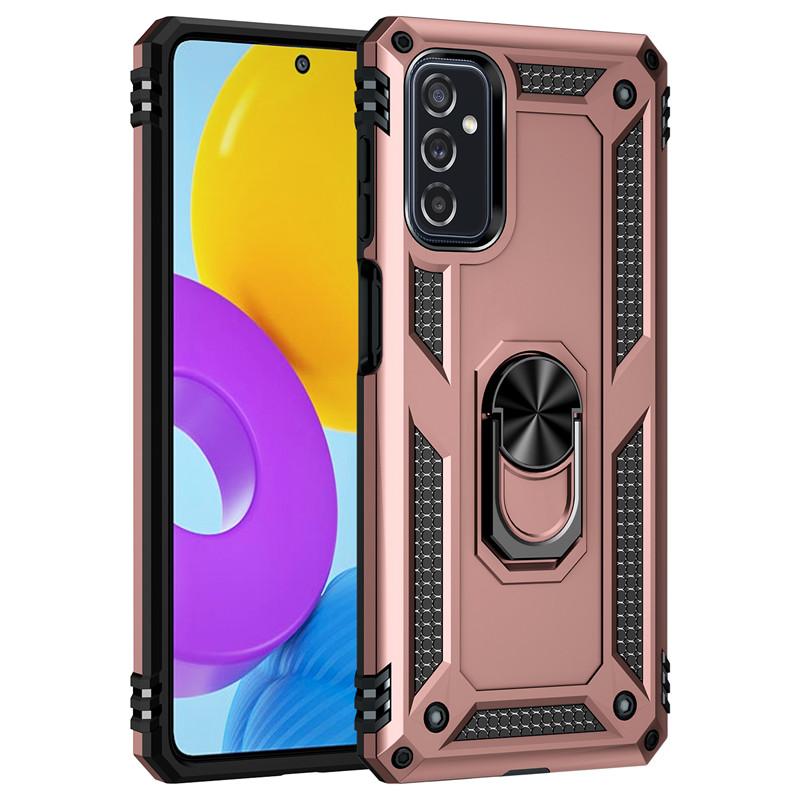 For Samsung Galaxy M52 Case Shockproof Armor Ring Stand Bumper Silicone Phone Back Cover For Galaxy M12 M32 M42 M02 M02S Cases