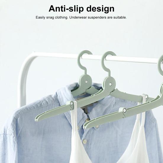 Clothes Hanger Durable Foldable Travel Hanger Space-Saving Windproof Non-Slip Drying Rack for Home Hotel