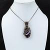 Sage Amethyst Gemstone Pure Copper Wire Wrapped Handmade Pendant Jewelry For Her