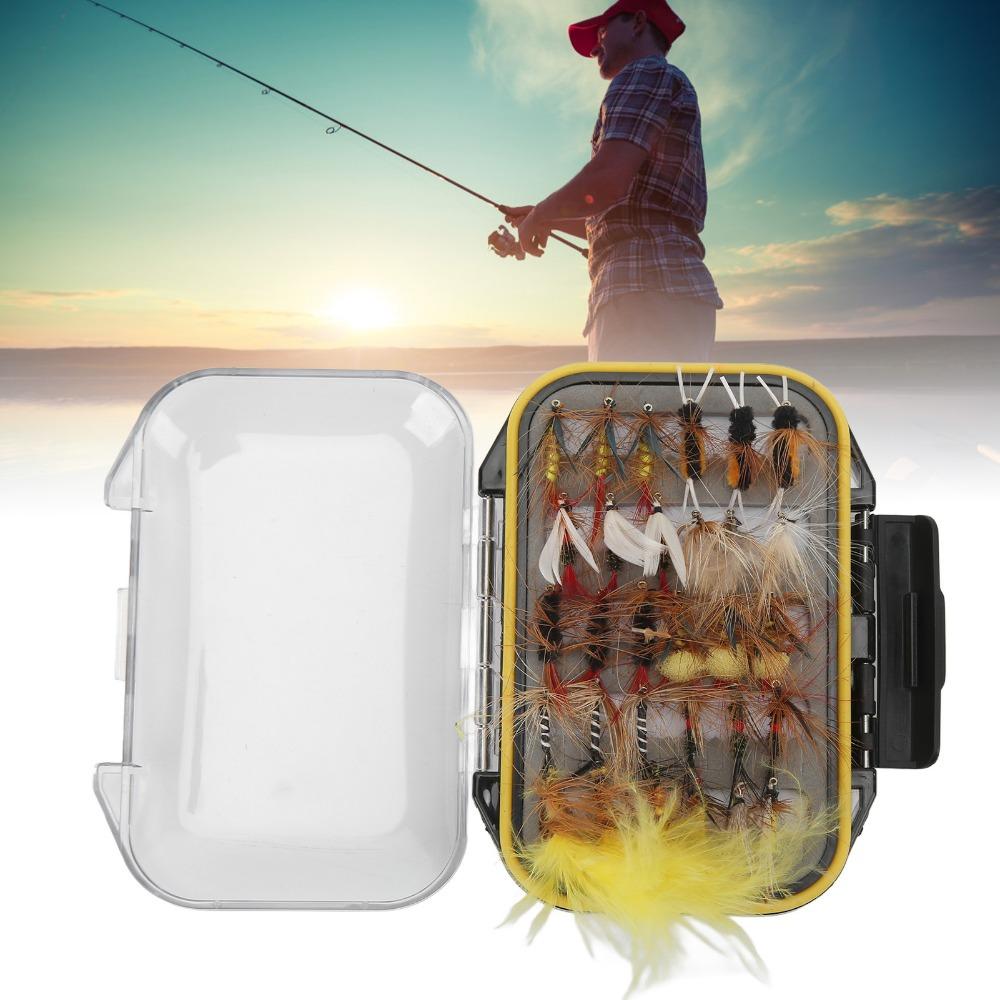 60PCS Lightweight Fly Fishing Lures with High Carbon Steel Hook Fly Fishing Tackle  Lakes Rivers