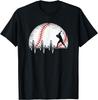Baseball Heartbeat EKG Batter Vintage Graphic Tee Men Boys Cotton T-Shirt