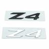 3d ABS Chrome Black Z4 Logo Letters Car Rear Trunk Emblem Badge Decal For Z4 E85 E89 Z4 Sticker Accessories