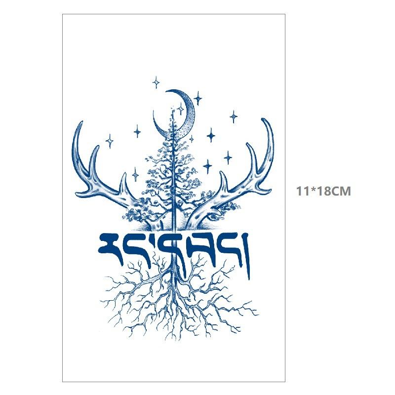 Death Ray прямые неотражающие сок травяные татуировки наклейки линии водонепроницаемые стойкие мужчины и женщины постепенные изменения наклейки