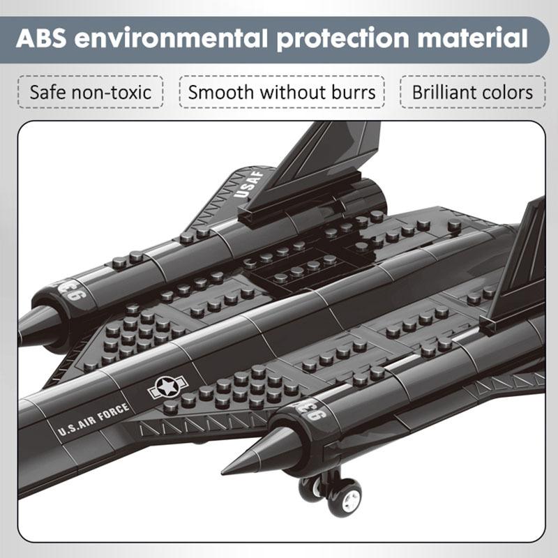 Городская полиция SWAT SR-71 Blackbird модель разведывательного самолета строительные блоки военные кирпичи детские игрушки для 6+