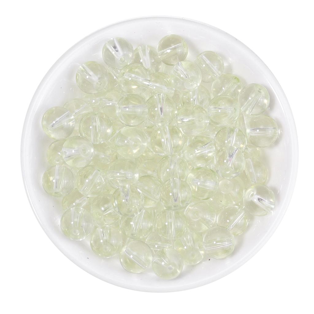 50pcs/lot 8mm Colored Transparent Glass Beads For Jewelry Making Loose Spaced Round Glass Bead DIY Jewelry Accessories Wholesale
