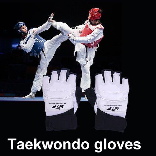 Перчатки для тхэквондо, перчатки для взрослых и детей, боксерские перчатки с половиной пальца, защитное снаряжение для тренировок, защитное снаряжение для ног