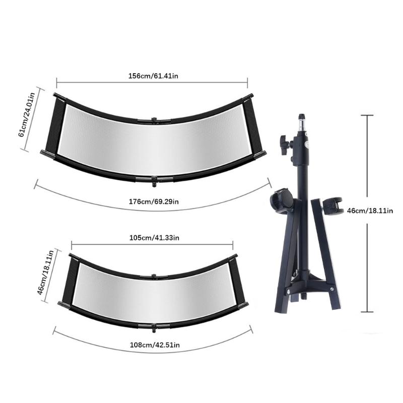 U Shaped Curved Photography Reflector Professional Studio Reflective Screen For Portrait Product Wedding Photography
