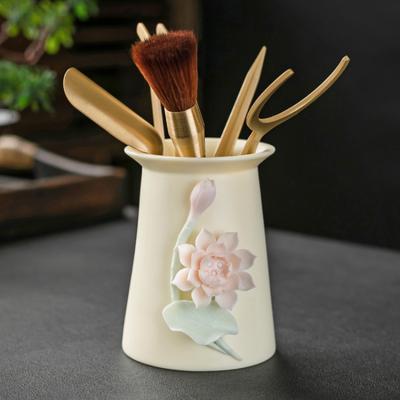 Чайная церемония Шесть джентльменов Набор ручной работы Щеточка для чая из цельного дерева Чайная кисточка Аксессуары для чайных зажимов