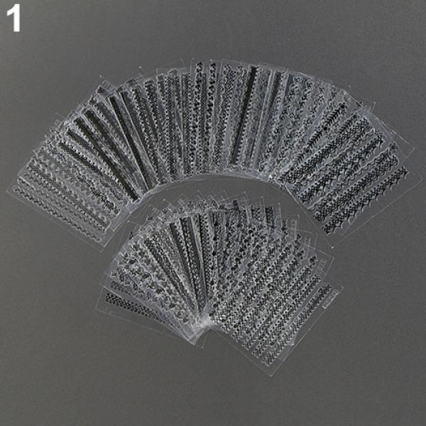 30 листов 3D кружевные наклейки для дизайна ногтей черно-белые DIY советы наклейка маникюрные инструменты