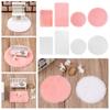 Photo Props Nordic Style Dollhouse Plush Carpet Doll Accessories Miniature Hairy Rug Mini Floor Mat