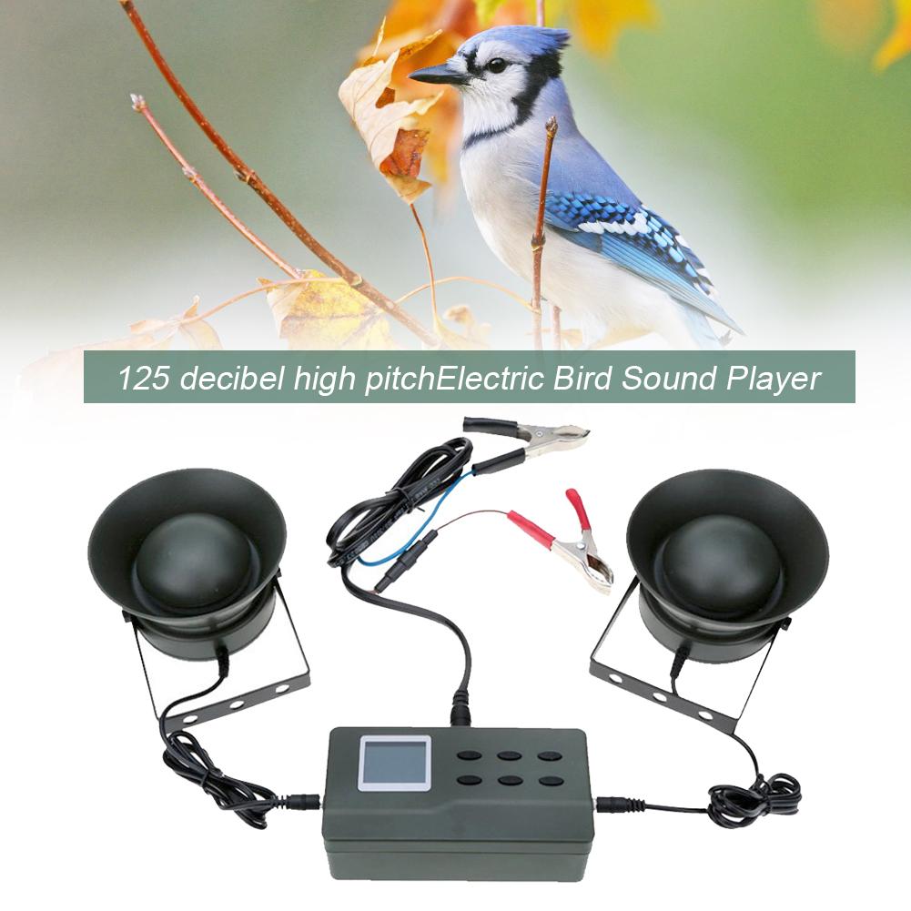 CP390 Двойной 35 Вт уличный громкоговоритель Электрический проигрыватель звуков птиц MP3 голосовой динамик с синхронизацией