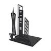 Architecture Silhouette Metal Bookend Book Ends Supports Anti Skid Stoppers Durable