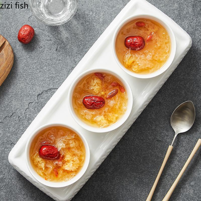 Белая керамическая обеденная тарелка, миска для десерта, тарелка для суши, миска для димсамов, тарелка для сашими, тарелка для стейков, фруктовые миски, поднос для закусок