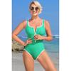 Charmleaks цельный купальник женский контрастный купальник с U-образным вырезом сексуальный монокини купальники S-XL