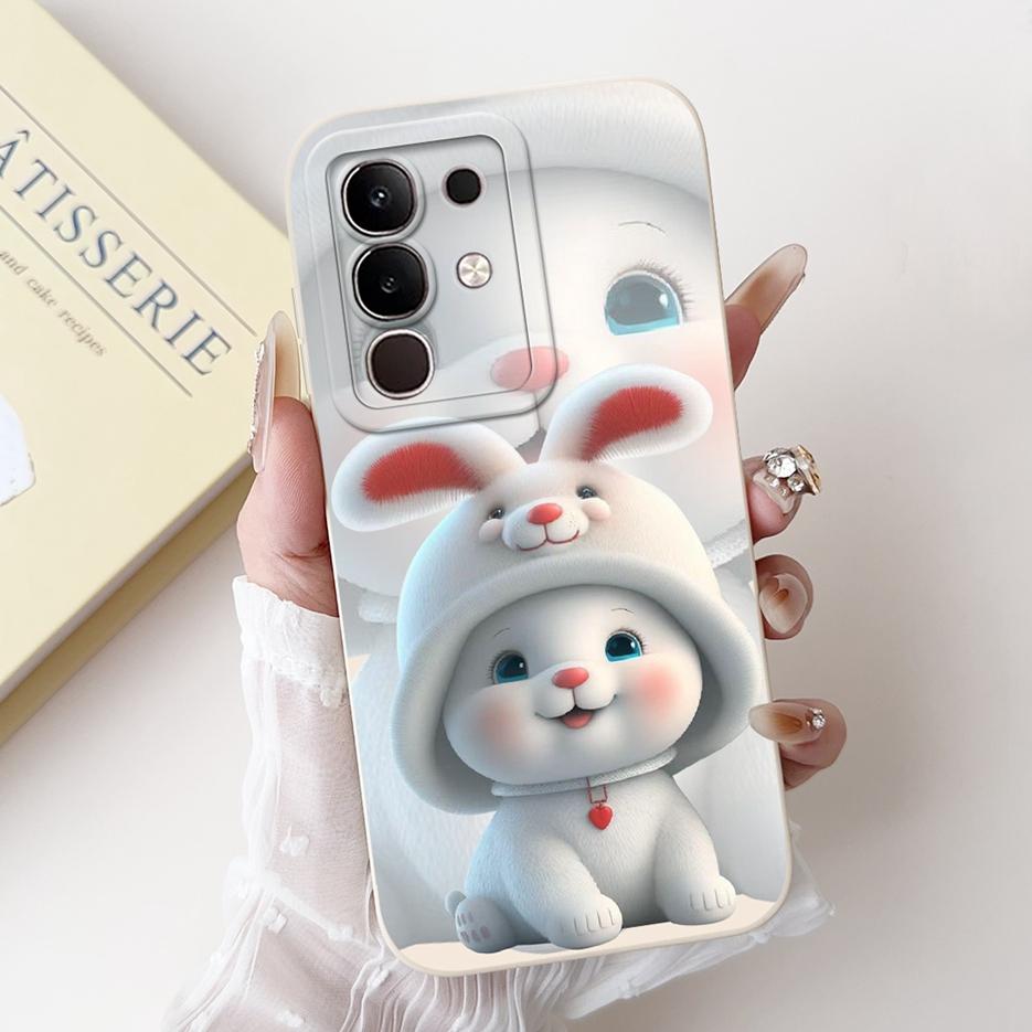 Чехол для Vivo Y29 4G 5G Модный Чехол-Защита с Мультяшным Кроликом Ударопрочный Чехол для Телефона Для Vivo Y29s Y 29 s VivoY29 5G V2420 Мягкий ТПУ Fundas