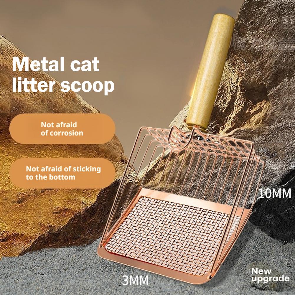 Metal Cat Litter Scoop Cat Sand Shovel Fine Pores Pet Toilet Tools Pets Supplies Poop Shovel Do O8V2