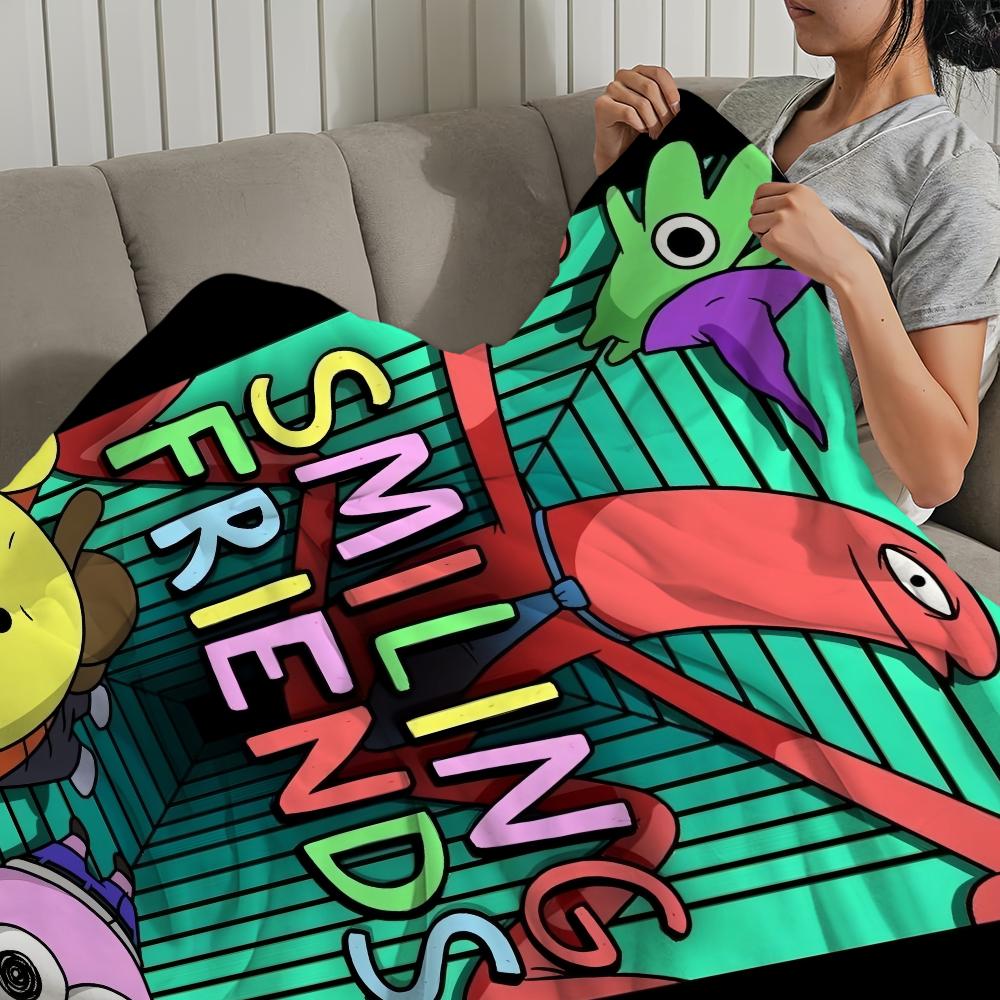 Blanket For Soft Throw Blanket F-Friends for Picnic Cartoon Bed Sofa Home Bedroom Cozy S-Smiling Warm Comfortable