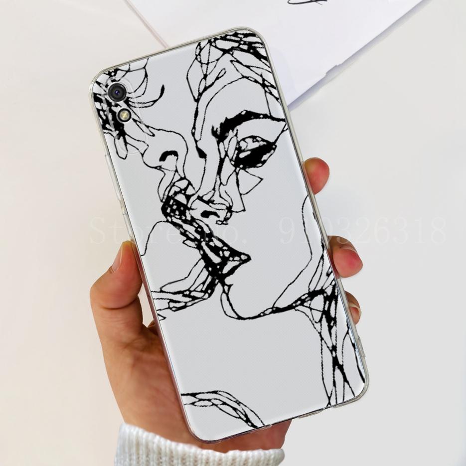 For Xiaomi Redmi 9A Case Stylish Painted Cover Soft Silicone Phone Case For Xiaomi Redmi 9AT 9A Redmi9A Back Cover 6.53'' Bumper
