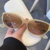 Fashion Cat Eye Sunglasses Vintage Outdoor Oval Frame Sunglasses Sun Shades Glasses Travel Street Style Elliptic Square Eyewear