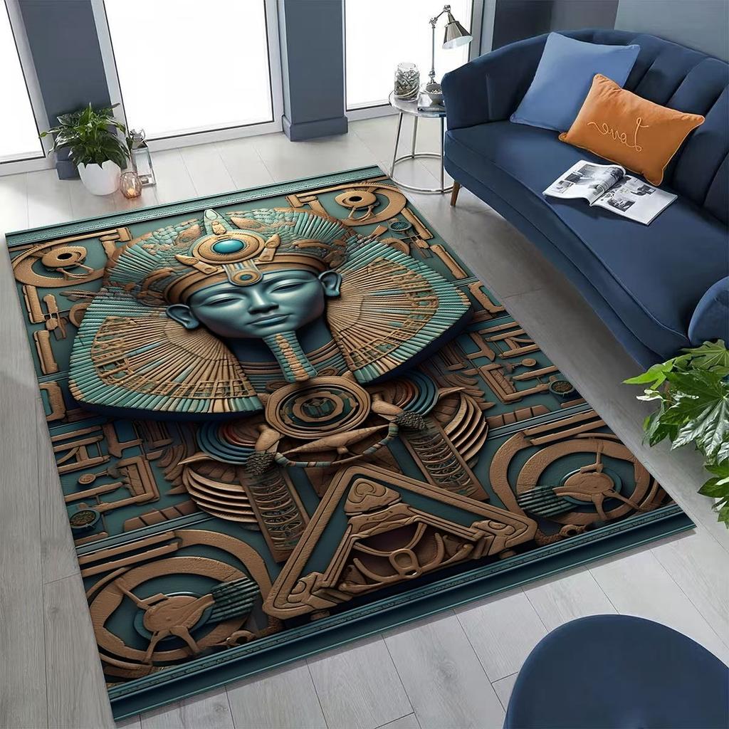 Древнеегипетский Бог Мертвых Анубис Маска Фараона Тутанхамона Ковер для Спальни Гостиной Дивана Домашний Дверной Коврик Декор, Нескользящий Напольный Коврик