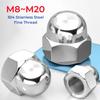 M8 M10 M12 M14 M16 M20 304 Stainless Steel Fine Thread Acorn Nut Fine Tooth Cap Decorative Cover Dome Nuts