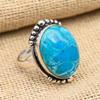 Larimar Gemstone Handmade 925 Sterling Silver Ring Jewelry For Christmas