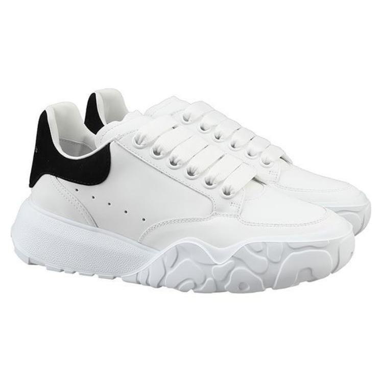 (WMNS) Alexander McQueen Oversized Court Trainer 'White Black' Women's 633915WIA9A9061