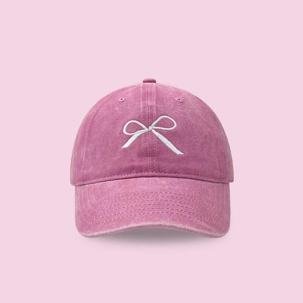 Embroidery Embroidery Bow Baseball Cap Cotton Peaked Cap Apparel Accessories Sun Hat  Men