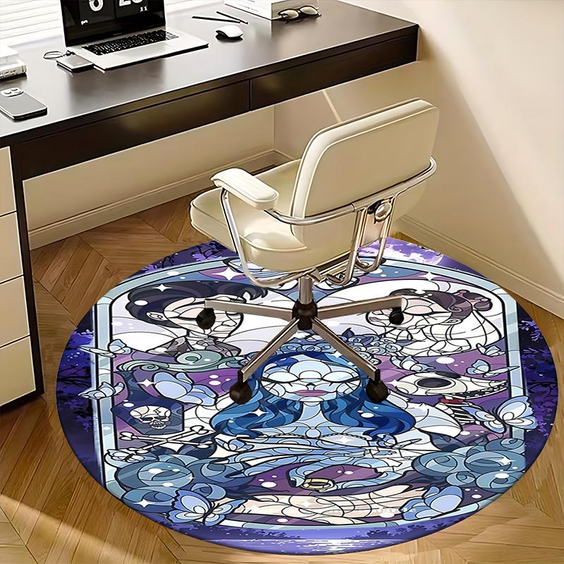 Zombie Bride Horror Theme Chair Mat Round Carpet - Home Decor, Sofa Rug, Office Mat, Gift for Any Room0219b