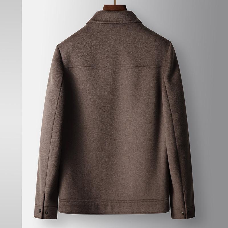 Куртка с застежкой-молнией, молодежная, легкая, роскошная, деловая, на гусином пуху, двусторонняя, шерстяная, термокуртка