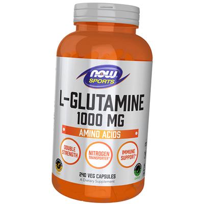 Глютамин для иммунитета и транспортировки азота, L-Glutamine Double Strength 1000, 240вегкапс (32128003)