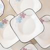 Керамические обеденные тарелки Haoya Jingdezhen - Цветущие цветы (Набор из 6 предметов)