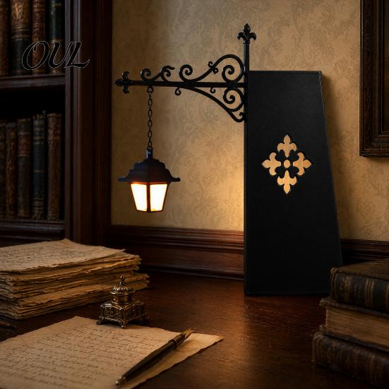 Retro College Style Decor Library Lantern, Decorative Bookshelf Lighting, Vintage Fantasy Book Nook Lamp, Magic Reading Atmospheric Indoor Table Lamp