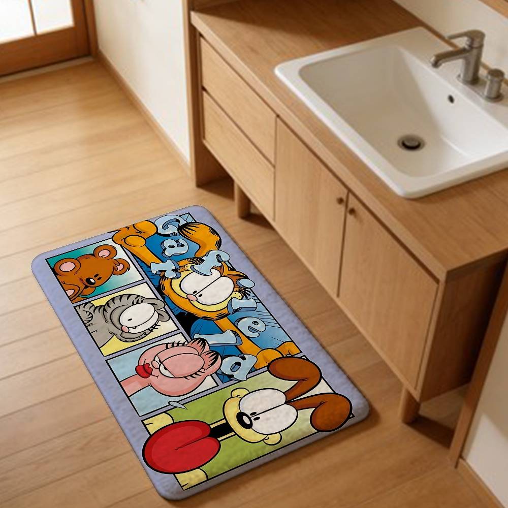 Cartoon G-Garfield Cat Room Mats Cheaper Anti-slip Modern Living Room Balcony Printed Household Carpets