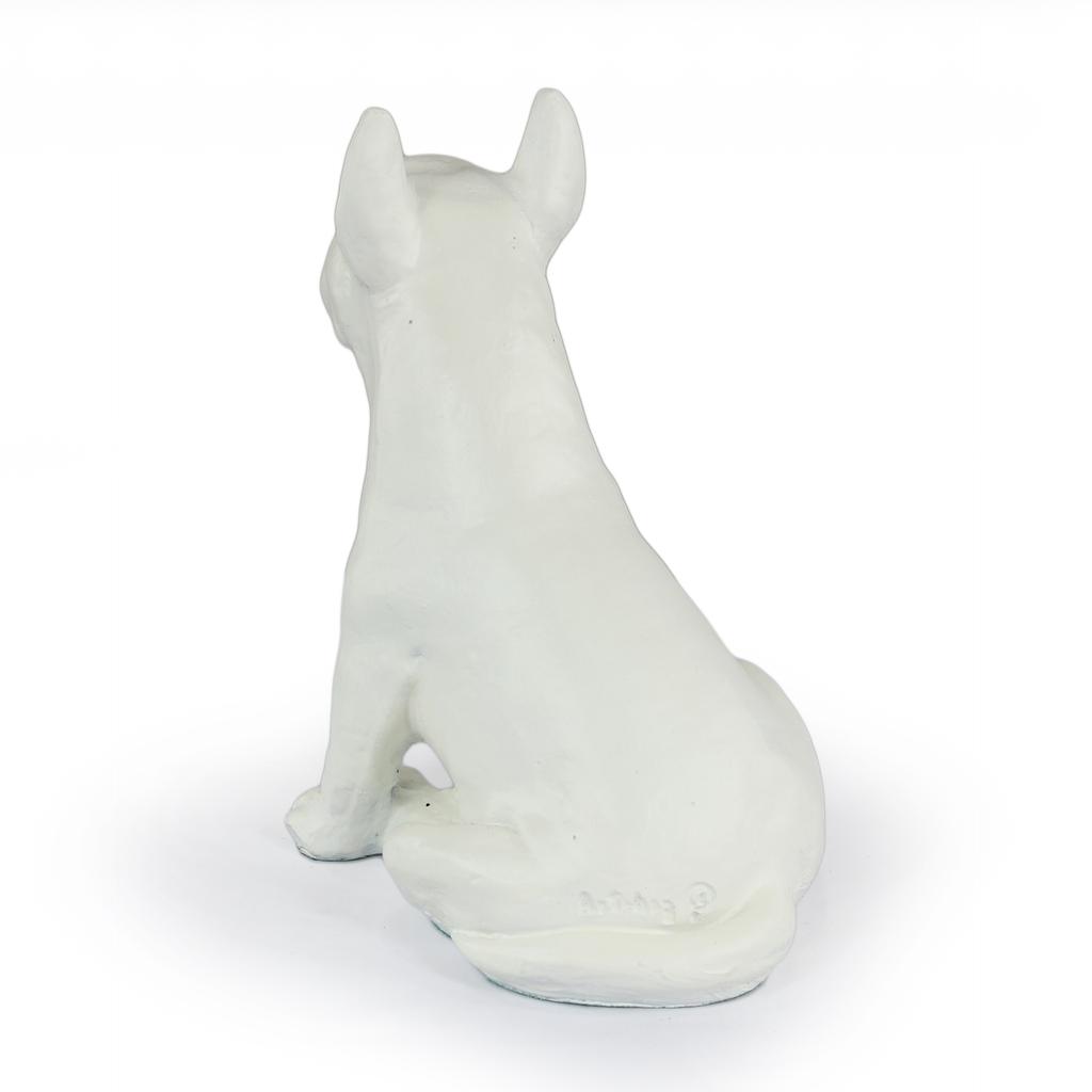 Bull Terrier, Bully II - Dog Statue, Sitting Dog for Desk, Decoration for the Living Room of a Dog Lover by Art-Dog