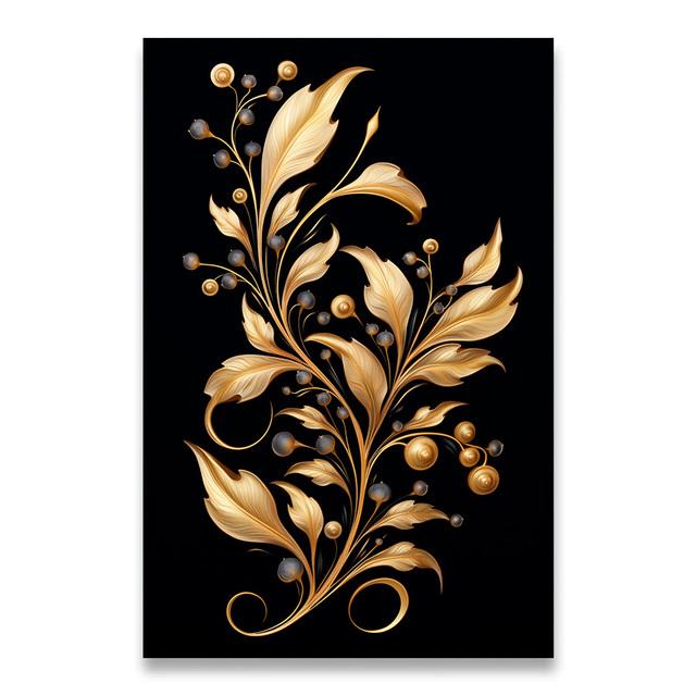 1 шт. Картина на холсте, темно-золотой цветок, пшеница, картина на холсте, декоративные картины, настенный декор, настенное искусство, настенное украшение для дома, без рамки