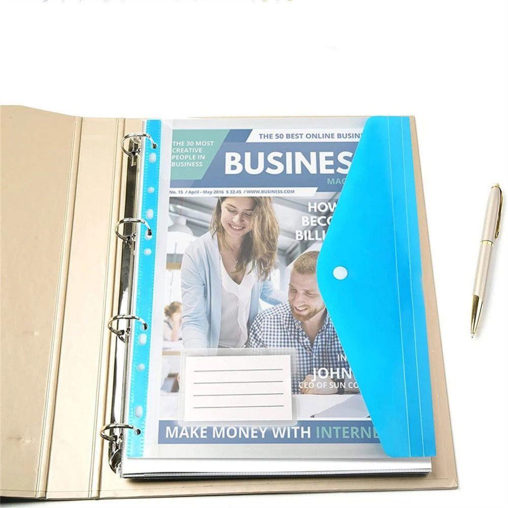 Прозрачный А4 Расширяемый Карманный Папка 11 Отверстий Файлы Конверты Сумки Тестовая Бумага