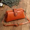 Retro Cow Leather Women Bag Handmade Natural Soft Cowhide Leisure Small Shoulder & Crossbody Bags