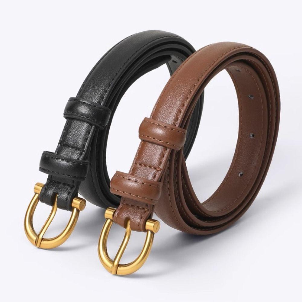 Jeans Decor Pu Waistbands Thin Trouser Decoration Retro Women Belt  Daily